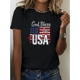 thumbnail image 6 of Crew Neck T-Shirt - Fashionable Womens Print T-Shirt - Casual Cotton Knit Fabric With Round Neckline - Lightweight & Breathable For Spring & Summer Wardrobe, Casual Sporty Tee, Summer Gifts, 6 of 8