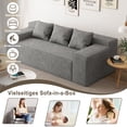 thumbnail image 6 of Modern 3-Seater Sofa, Hybrid Sofa in a Box, No Assembly Required, Comfy Sofa Couch with 3 Matching Pillows, Couch for Living Room or Bedroom, Grey, 6 of 8