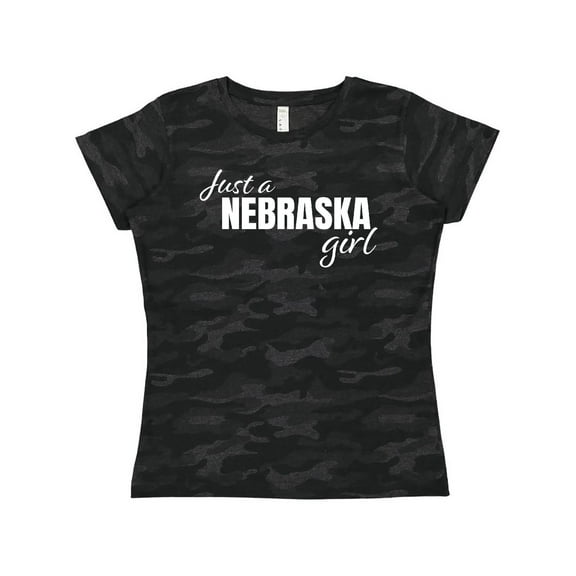 Inktastic Just a Nebraska Girl Born and Raised Women's T-Shirt
