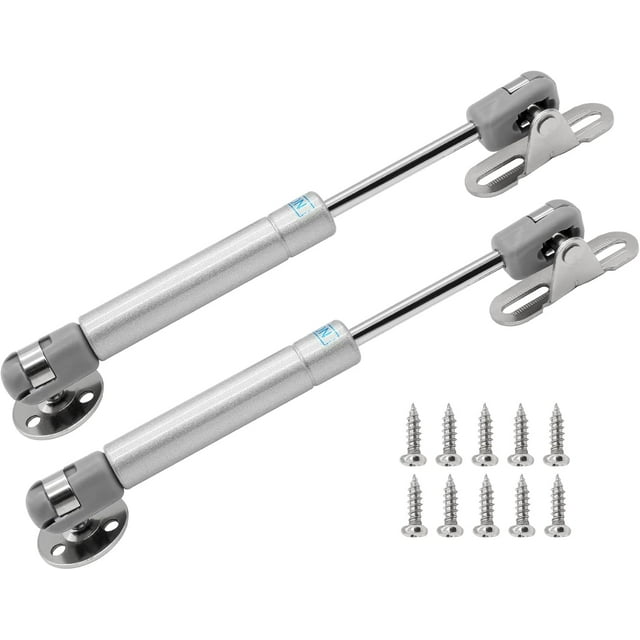 2Pcs 6 Inch Gas Struts, 30N/ 6.7lb Safety Lift Support Cabinet Hinge Gas Spring Soft Open Lid Hinge for Kitchen, Shocks, Cupboard 6Inch 30N