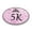 5K Pink Princess, variant on Magnet Me Up 5K Marathon Black Oval Magnet Decal, 4x6 In, Vinyl Automotive Magnet