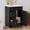 Black, variant on 24" Durable Compact Freestanding Cabinet, Bathroom Storage Unit with Soft Close Door, Modern Small Bathroom Vanity with Storage for Bathroom, Gray
