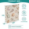 thumbnail image 3 of FORMRS 3 Ring Binder 1.5 inch with Pockets Set of 2 Clip Board 200 Sheets Capacity, Green Watercolor Seashells, 3 of 8