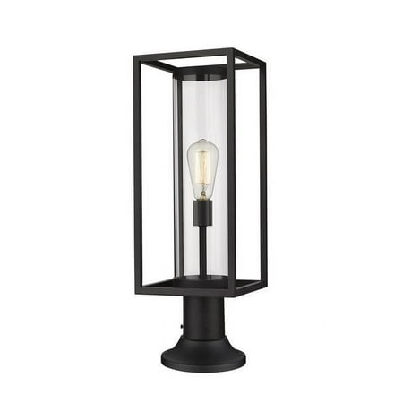 UPC: 0685659154849 | Z Lite 584PHMR-553PM-BK 24 in. Dunbroch 1 Light Black Outdoor Pier Mounted Fixture