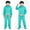 Turquoise Blue, variant on Big Mouth Cute Cartoon Full‑Zip One‑Piece Jumpsuit, Plush Home Loungewear Pajamas with Hand Comb for Party Costume (Red S)