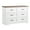 White + Brown, variant on Homhougo Dresser for Bedroom 6 Drawer Black, Wood Organizer Storage Cabinet with Round Handle, Chest of Drawers for Closet, Living Room, Hallway, Nursery, Kids Bedroom