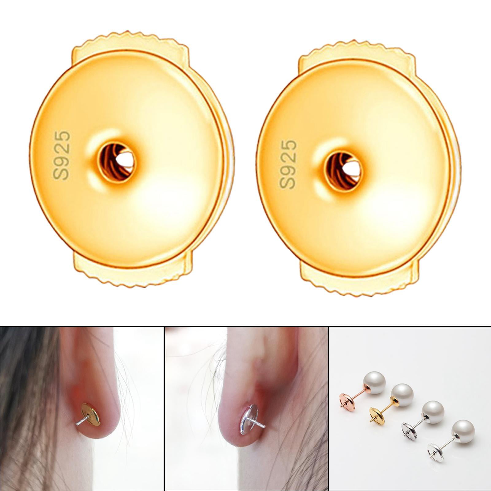 Gold Color Earring Backs Studs, Back Plug Stopper