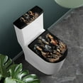 thumbnail image 2 of ZIATUBLE Horse Toilet Lid and Tank Cover Set Oval Toilet Lid and Tank Cover Sets for Bathroom Wear Resistant Toilet Seat Lid Cover Pack of 2 Fits Most Toilet Tanks and Lids, 2 of 7