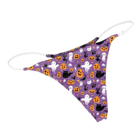

Knosfe Women s Low Waisted Underwear Breathable Soft Panties Print Stretch Bikini Briefs XL