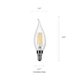 Better Homes and Gardens 5.5W (60W Equivalent) B10 Soft White LED Filament Light Bulbs, E12 (16 pack)