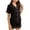 Black, variant on 2 Piece Summer Sets for Women Short Sleeve V-Neck Blouses & Shirts Sets Women's Solid Color Casual Comfortable Home Pajamas Short Sleeve Shorts Set Casual Sets for Women 2 Piece Black xl