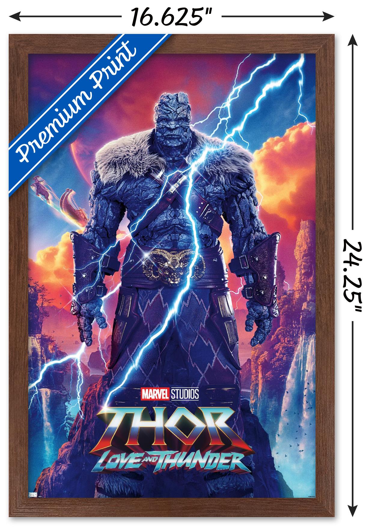 Marvel Thor: Love and Thunder - Korg One Sheet Wall Poster, 14.725" x 22.375" Framed