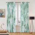 thumbnail image 2 of Green Abstract Kitchen Curtains 84 Inch Length, Modern Oil Painted Art Contemporary Grommet Top Bedroom Living Room Curtains, Light Filtering Cafe Curtain Drapes 2 Panels Set 84''x84'', 2 of 9