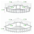 thumbnail image 2 of Corner Shower Caddy Wall Mounted Bathroom Shelf with Adhesive Storage Organizer for Toilet Dorm and Kitchen Silver, 2 of 7