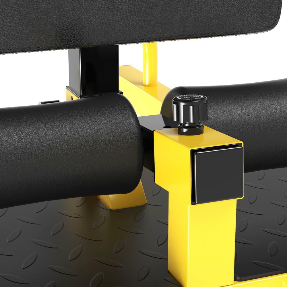 Resenkos 3-in-1 Padded Push Up Sit Up Deep Squat Machine, Home Gym Fitness Equipment, Yellow, Compact