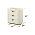 thumbnail image 4 of LiviNest Modern Bedroom Set Queen: 4-Piece Upholstered Bedroom Suite - Integrated Lighting & 11 Soft-Close Drawers for Master Bedroom - Beige with Gold Accents, 4 of 6