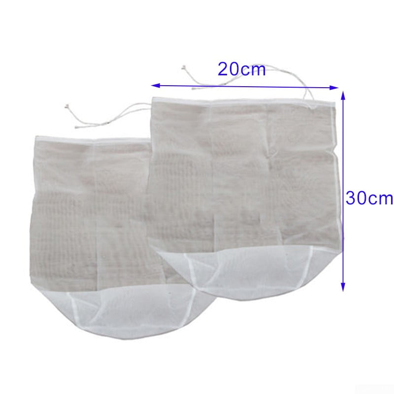 2x 100 160 200 Micron Nylon Food Straining Bag Fine Mesh Homebrew Filter Bags 
