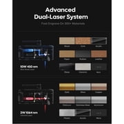 LaserPecker LP4 Dual-Laser Engraver, Portable 8K 240,000mm/Min Engraving, Auto-Switch IR/Diode for Metal/Wood/Acrylic, Smart Screen Repeat & 160x120mm Area, Basic Set