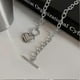 thumbnail image 3 of Chain Necklace for Women 18K White Gold Plated Chunky Cuban Chain Link Necklace with Heart Hypoallergenic Jewelry for Women, 3 of 5