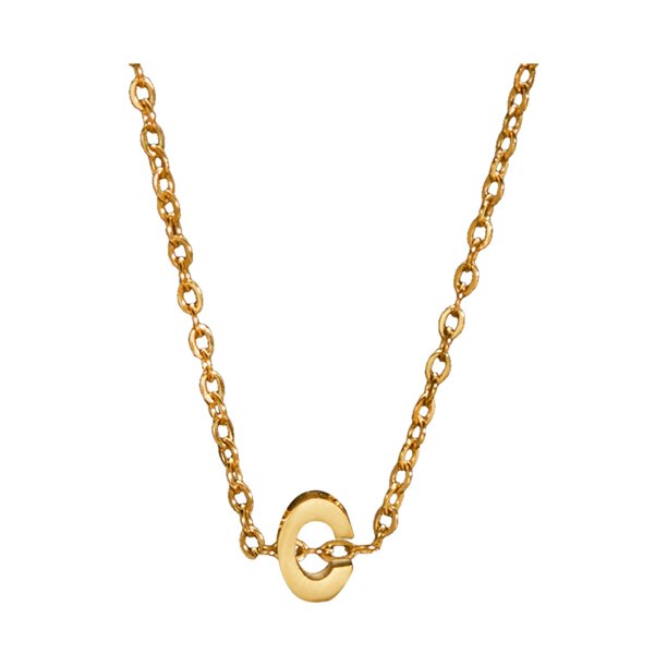 Un collar de oro con las iniciales de un nombre femenino de moda es un regalo para adolescentes femeninas