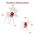 thumbnail image 7 of Best Choice Products 5ft 2-Piece Moose Family Lighted Christmas Yard Decor Set w/ 370 LED Lights, Zip Ties - White, 7 of 7
