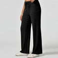 thumbnail image 5 of HAiming Knit Pants for Women Wide Leg Baggy Drawstring Solid Color Fashion Athletic Trousers Loungewear, 5 of 6