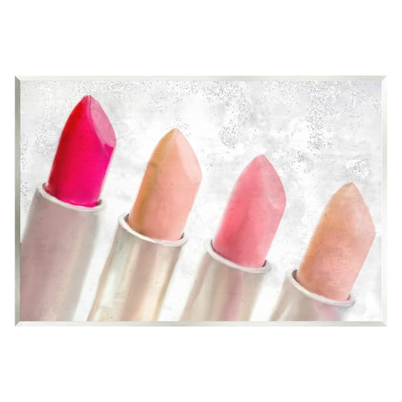Stupell Industries Stylish Lipstick Assortment Dazzling Glam Makeup Graphic Art Unframed Art Print Wall Art, Design by Kim Allen