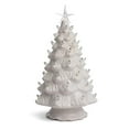 thumbnail image 4 of Milltown Merchants Ceramic Christmas Tree - Tabletop Christmas Tree with Lights - (15.5" Large White Christmas Tree/White Lights) - Lighted Vintage Ceramic Tree, 4 of 5