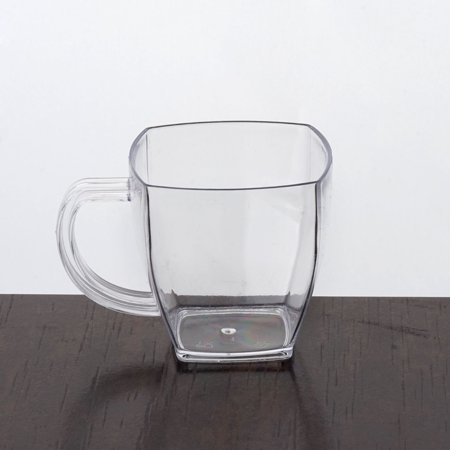 efavormart 40 pcs clear smart square 5oz disposable plastic tea