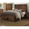 thumbnail image 6 of Natural Wood Finish Bedroom Furniture 4pc Set Queen Size Bed Dresser Mirror Nightstand Unique Storage HB FB, 6 of 7