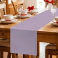 thumbnail image 5 of Purple Solid Color Table Runner - 108 Inch Long Aesthetics Contemporary Luxury Cotton and Linen Blended Dress Scarves Farmhouse Table Runner for Kitchen Dining, Coffee Table, 13" x 108", 5 of 8
