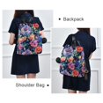 thumbnail image 6 of FORMRS Women's Travel Backpack Purse Anti-Theft Hidden Pockets Casual Shoulder Bag, Puprle Ethereal Floral Harmony, 6 of 7