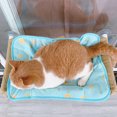 thumbnail image 1 of Cama para gatos - Perchas soleadas para gatos - Cama para gatos - Hamaca para gatos - Ahorre espacio - Con 4 ventosas grandes - Soporta hasta 52.7 lbs - Púrpura y verde - 22" x 11.5", 1 of 2