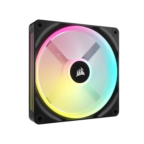 Ventilador Corsair iCUE LINK QX140 RGB con cúpula magnética de 140 mm, color negro
