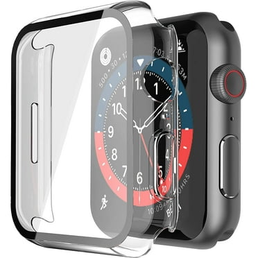 Phmnkl 2 Pack Hard PC Case Built in Tempered Glass Compatible with 2022 Apple Watch Ultra 49mm, Ultra-Thin Protective Case with Screen Protector for iWatch, Shockproof Cover with Button, Transparent