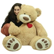 Giant 5 Foot Teddy Bear 60 Inches Soft Big Plush Valentines Day Gift, Huge y-Stuffed, Heart on Chest to Express Love, Huge Stuffed Animal in Big Box Ready to Hug