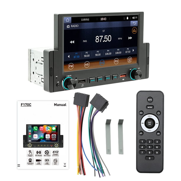 Scienceny Reproductor MP5 de 1 Din para coche de 6,2 pulgadas, reproductor de música de pantalla grande para vehículo, dispositivo Multimedia Combinaciones de reproductor de DVD/TV para coche