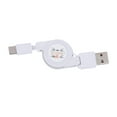thumbnail image 1 of FELTECHELECTR Cable de carga USB 3.1 retráctil tipo C, carga rápida, portátil, para teléfonos Android (blanco), 1 of 5