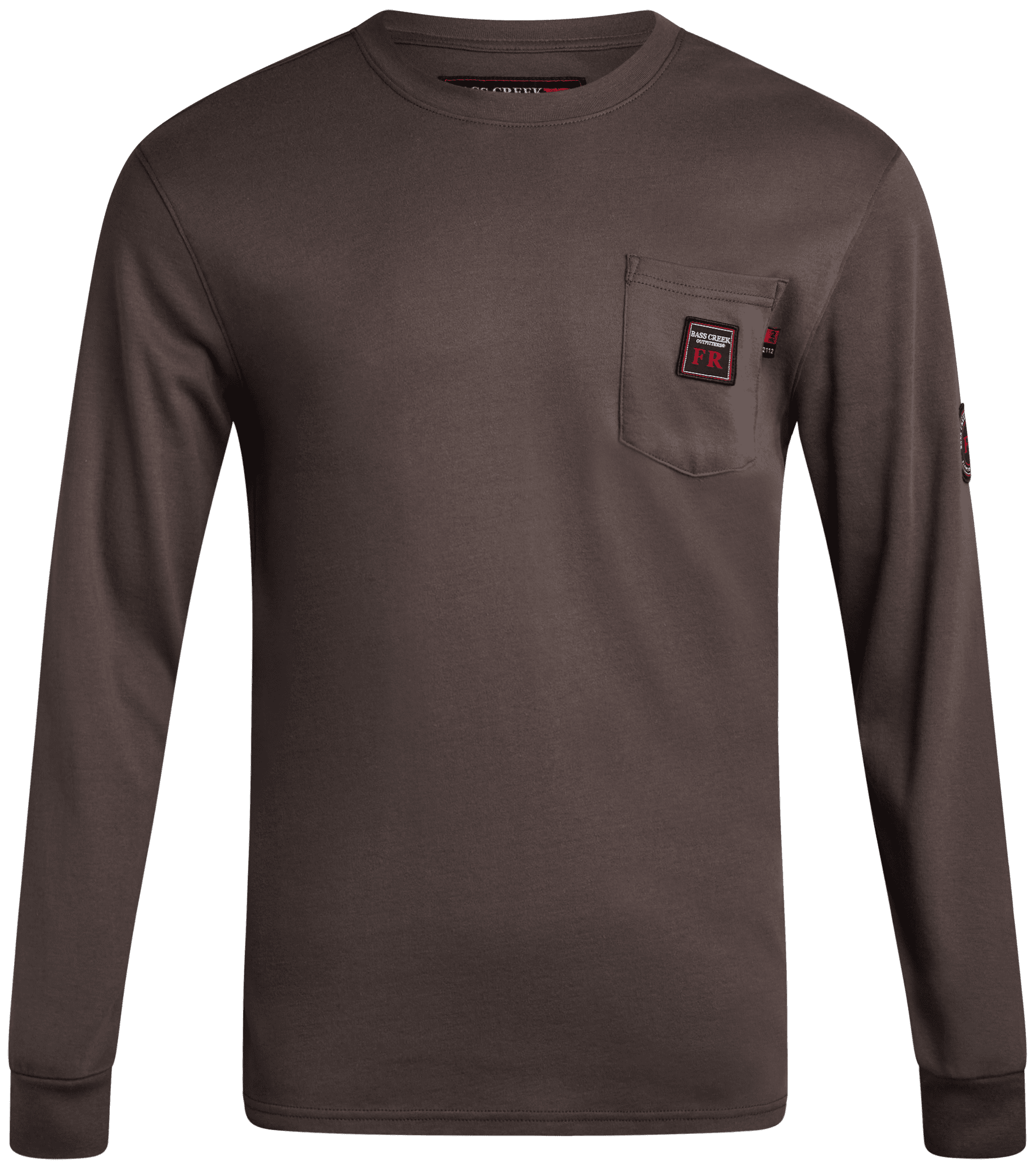 Bass Creek Outfitters Men's Flame Resistant Long Sleeve Crewneck Knit Top, Sizes M-2XL