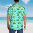 thumbnail image 3 of Lsque Frogs And Aquatic Plants pattern Hawaiian Shirt for Men, Unisex Summer Beach Casual Short Sleeve Button Down Shirts-Small, 3 of 9