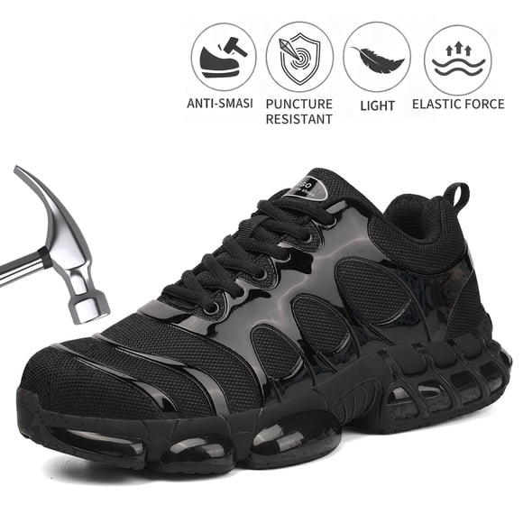NIFOFISE Zapatos de Seguridad para Hombre Mujer Punta de Acero Resistentes a Perforaciones para Trabajo