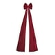 thumbnail image 3 of Adorno navideño de lazo de terciopelo burdeos | Lazo decorativo grande de tela para colgar | Elegante adorno para la punta del árbol de Navidad | Decoración festiva para la repisa de la chimenea, la, 3 of 5