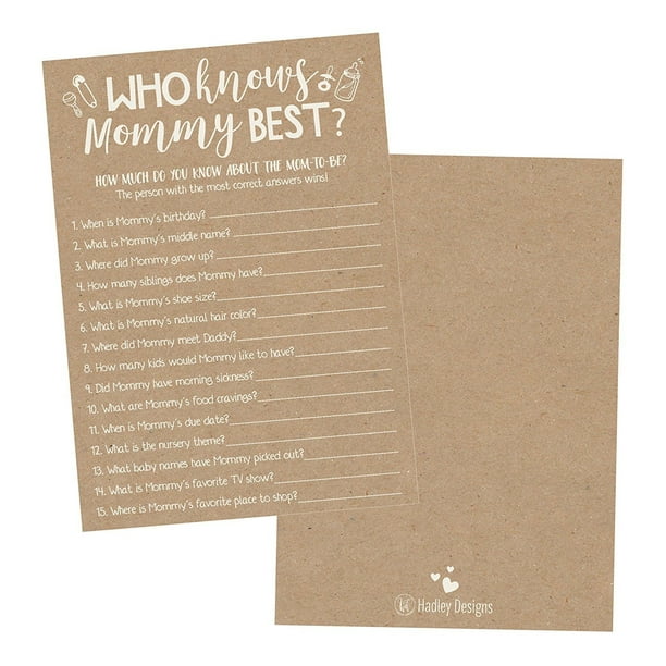 Download 25 Rustic Kraft Baby Shower Game Ideas For Boys Girls Fun Party Activities Who Knows Mommy