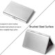 thumbnail image 4 of Tarjetero de metal para tarjetas de visita (plateado), cartera protectora para tarjetas de crédito, bloque contra robo de identidad, carcasa de metal de aluminio y acero inoxidable, 4 of 5
