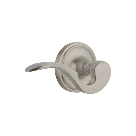 Nostalgic Warehouse Claman_Prv_234_Nk_Lh Manor Left Handed Privacy Door Lever Set - Nickel
