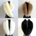 thumbnail image 3 of 100CM Women Faux Fox Fur Collar Scarf Thick Imitation Fur Shawl Collar Autumn And Winter Neck Warmer Solid Color Scarf (100CM,E), 3 of 7
