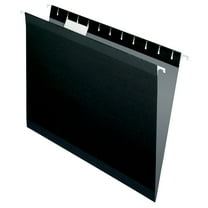 Pendaflex 04152 1/5 BLA Reinforced Hanging Folders, 1/5 Tab, Letter, Black (25/Box)