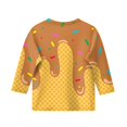 thumbnail image 4 of Drmagiyhm Girls T Shirts Size 10-12 Cute Crewneck Shirts Ice Cream Graphic T Shirts Casual Stretchy Kids Beach 3/4 Sleeve Tops, Tees & Blouses Earthy Yellow 7-8 Years, 4 of 5