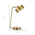 thumbnail image 4 of 18" Brass Metal Desk Table Lamp With Brass Drum Shade, 4 of 9