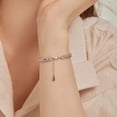 thumbnail image 3 of Adjustable Tennis Bracelets for Women Trendy 925 Sterling Silver Colorful Tennis Bracelet Sparkly 5A CZ Charm Wedding Bracelets for Brides 16.5+2CM, 3 of 6